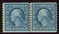 # 496 F-VF OG NH, Line Pair, Nice!