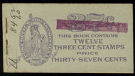 # 502b BK63 COMPLETE BOOK, F/VF OG NH, Devaluation Mark on Cover, very RARE! Probably less than a dozen around!