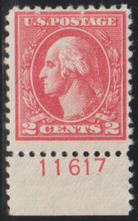 # 528A F/VF OG NH, plate number single, nice