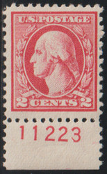 # 527 VF/XF OG Hr, plate number single,  SUPER NICE!