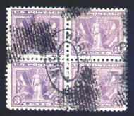 # 537 VF+ used block, large stamps and well centered