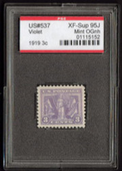 # 537 XF-SUPERB JUMBO OG NH, w/PSE (GRADED 95 - JUMBO, ENCAPSULATED), a huge stamp, Very nice