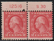 # 546 Fine OG H, plate number pair, Vibrant!
