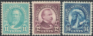 # 563 - 565 F/VF OG Hr, nice mini set, fresh colors
