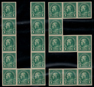 # 575 VF/XF OG NH, UNIQUE "U S"  cut out,  a weird piece but sure will get you talking at the stamp show or meetings!