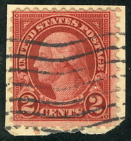 # 579 F/VF, on piece,  11 x 10 used,  a very nice used stamp, RARE!