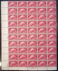 # 615 VF OG NH, sheet of 50, 2c Walloon, well centered, Choice