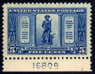 # 619 VF/XF OG NH, Single with Plate Number..