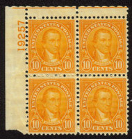 # 642 F-VF OG NH, Plate Block of 4, Nice!