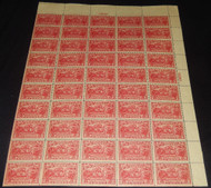 # 644 2c Burgoyne, F/VF OG 45 stamps NH, 5 bottom stamps hinged, plus hinges in margins,  Full Sheet of 50, Fresh Color