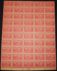 # 644 2c Burgoyne, Sheet of 50, F/VF to VF OG NH, some slight toning only seen on reverse,  see photo!  Great Price! Brookman Sheet Price $350