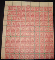 # 689 2c Von Stueben, F/VF to SUPERB OG NH, many Gradable stamps,  Full Sheet of 100, Post Office Fresh!