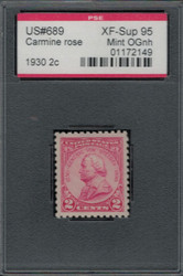 # 689 XF-SUPERB JUMBO OG NH, w/PSE (ENCAPSUALTED GRADED 95), a big stamp, resubmit to see if a JUMBO!
