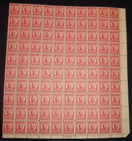 # 690 2c Pulaski, VF/XF OG NH, several gradable stamps,  Full Sheet of 100, Post Office Fresh!