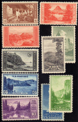 # 740 - 749 F/VF OG H, Very Nice Set! (Stock Photo - you will receive comparable stamps)