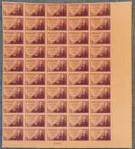 # 754 SUPERB no gum as issued NH, sheet of 50, Select! **Stock Photo - you will receive a comparable sheet**