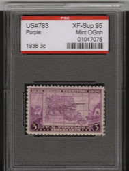 # 783 XF/SUPERB OG NH, w/PSE (GRADED 95, ENCAPSULATED),  Select Stamp!
