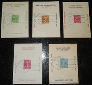 # 804 // 810 VF Bernet/Reid Cards, 5 different, Prexy, Neat!