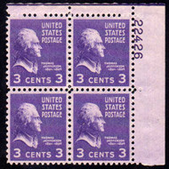 # 807 F/VF OG NH Plate Block of 4, Rich! (stock photo - position and plate number collectors - please inquire for special requests)