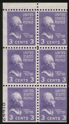 # 807a 3c pane, 24418, Plate Number Bottom Left, OG H, we have others, Hinged / NH right and left numbers, ASK!