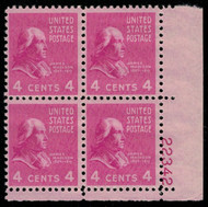 # 808 F/VF OG NH, Plate Block of 4, Bold! (stock photo - position and plate number collectors - please inquire for special requests)