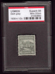 # 809 SUPERB OG NH, w/PSE (GRADED 98 (ENCAPSULATED)),  choice stamp