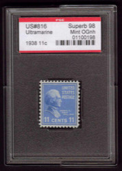 # 816 SUPERB OG NH, w/PSE (GRADED 98  (ENCAPSULATED)),  choice stamp