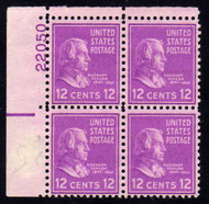 # 817 F/VF OG NH, Plate Block of 4, Bold!  (stock photo - position and plate number collectors - please inquire for special requests)