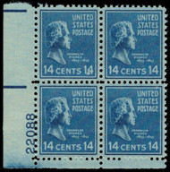 # 819 F/VF OG NH, Plate Block of 4, Bold!  (stock photo - position and plate number collectors - please inquire for special requests)