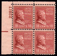 # 823 F/VF OG NH, Plate Block of 4, Rich! (stock photo - position and plate number collectors - please inquire for special requests)