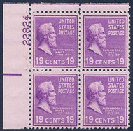 # 824 F/VF OG NH, Plate Block of 4, Bold! (stock photo - position and plate number collectors - please inquire for special requests)