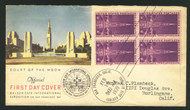 # 852 Golden Gate Bridge, Block, Color First Day Cover, Fresh and Nice!
