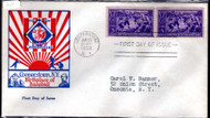 # 855 cover, FDC, nice color cachet