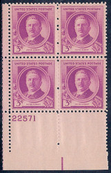# 881 F-VF OG NH (or better) Plate Block of 4 (stock photo - position and plate number collectors - please inquire for special requests)