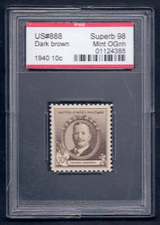 # 888 SUPERB OG NH, w/PSE (GRADED 98, ENCAPSULATED),