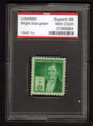 # 889 SUPERB OG NH, w/PSE (GRADED 98 (ENCAPSULATED)),  Super Stamp