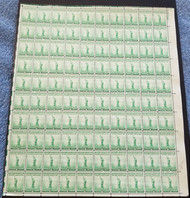 # 899 1c Statue of Liberty,  sheet of 100,  F/VF OG NH, STOCK PHOTO!
