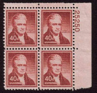#1050 F-VF OG NH, Plate Block of 4, Nice!  (stock photo - position and plate number collectors - please inquire for special requests)