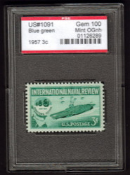 #1091 SUPERB GEM OG NH, w/PSE (GRADED 100, ENCAPSULATED), select stamp