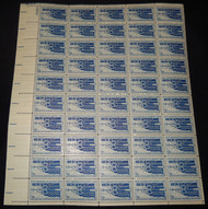 #1092 3c Oklahoma Statehood, F-VF NH or better,  FULL SHEET, post office fresh, STOCK PHOTO