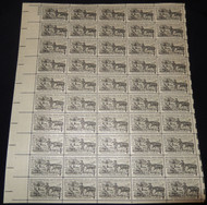 #1130 4c Silver Discovery, Full Sheet, F/VF OG NH or better, post office fresh, STOCK PHOTO