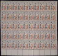 #1202 4c Sam Rayburn Issue, F-VF NH or better,  FULL SHEET, post office fresh, STOCK PHOTO