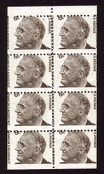 #1284b Booklet Pane of 8 6c FDR, Misperfed