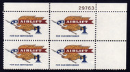 #1341 VF/XF OG NH, Plate Block of 4, Crisp!! (stock photo - position and plate number collectors - please inquire for special requests)