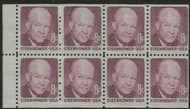 #1395a, 8c Eisenhower,  Booklet Pane, Stock Photo