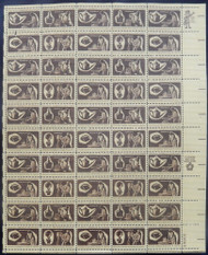 #1456- 1459 8c Colonial Craftsman, Full Sheet, F-VF OG NH or better, post office fresh,  STOCK PHOTO