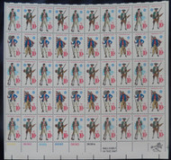 #1565-1568 10c Revolutionary War Military Uniforms, F-VF NH or better,  FULL SHEET, post office fresh, STOCK PHOTO