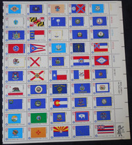#1633 - 1682 13c State Flags, VF OG NH, Full Sheet, Post Office Fresh, STOCK PHOTO!