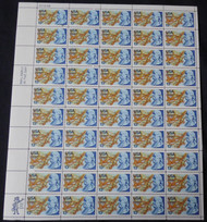 #1690 13c Benji Franklin, VF OG NH, Full Sheet, Post Office Fresh, STOCK PHOTO!