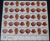 #1706 -1709 13c Pueblo Pottery, VF OG NH, Full Sheet, Post Office Fresh, STOCK PHOTO!